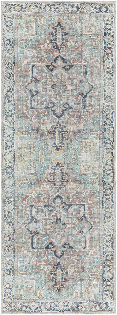 Hauteloom Nisa NISA Brick Red Machine Made Polyester Rug