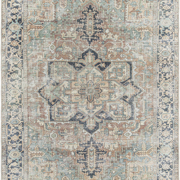 Hauteloom Nisa NISA Brick Red Machine Made Polyester Rug