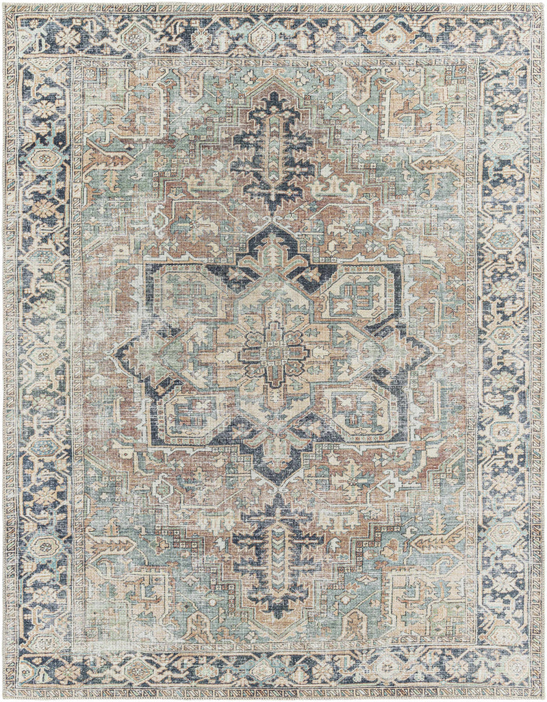 Hauteloom Nisa NISA Brick Red Machine Made Polyester Rug