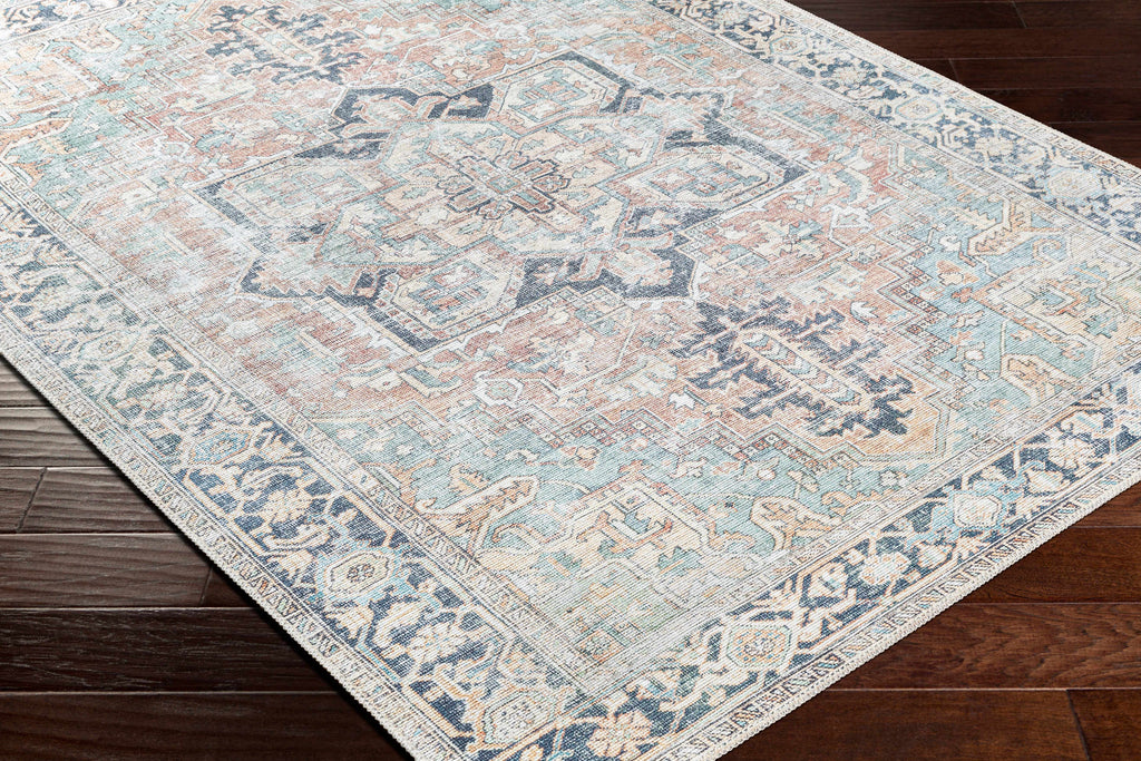 Hauteloom Nisa NISA Brick Red Machine Made Polyester Rug