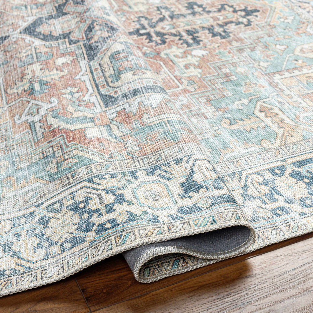 Hauteloom Nisa NISA Brick Red Machine Made Polyester Rug