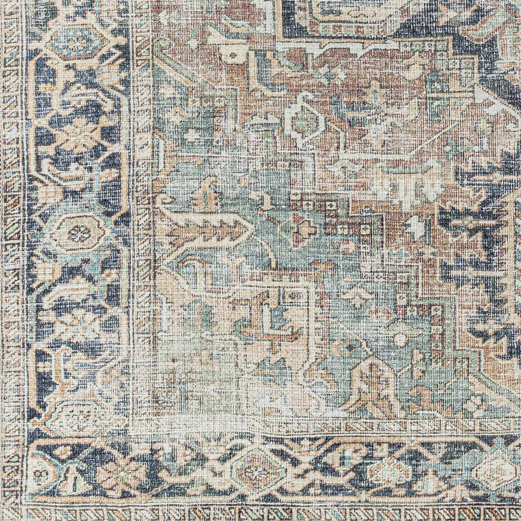 Hauteloom Nisa NISA Brick Red Machine Made Polyester Rug