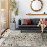 Hauteloom Nisa NISA Brick Red Machine Made Polyester Rug