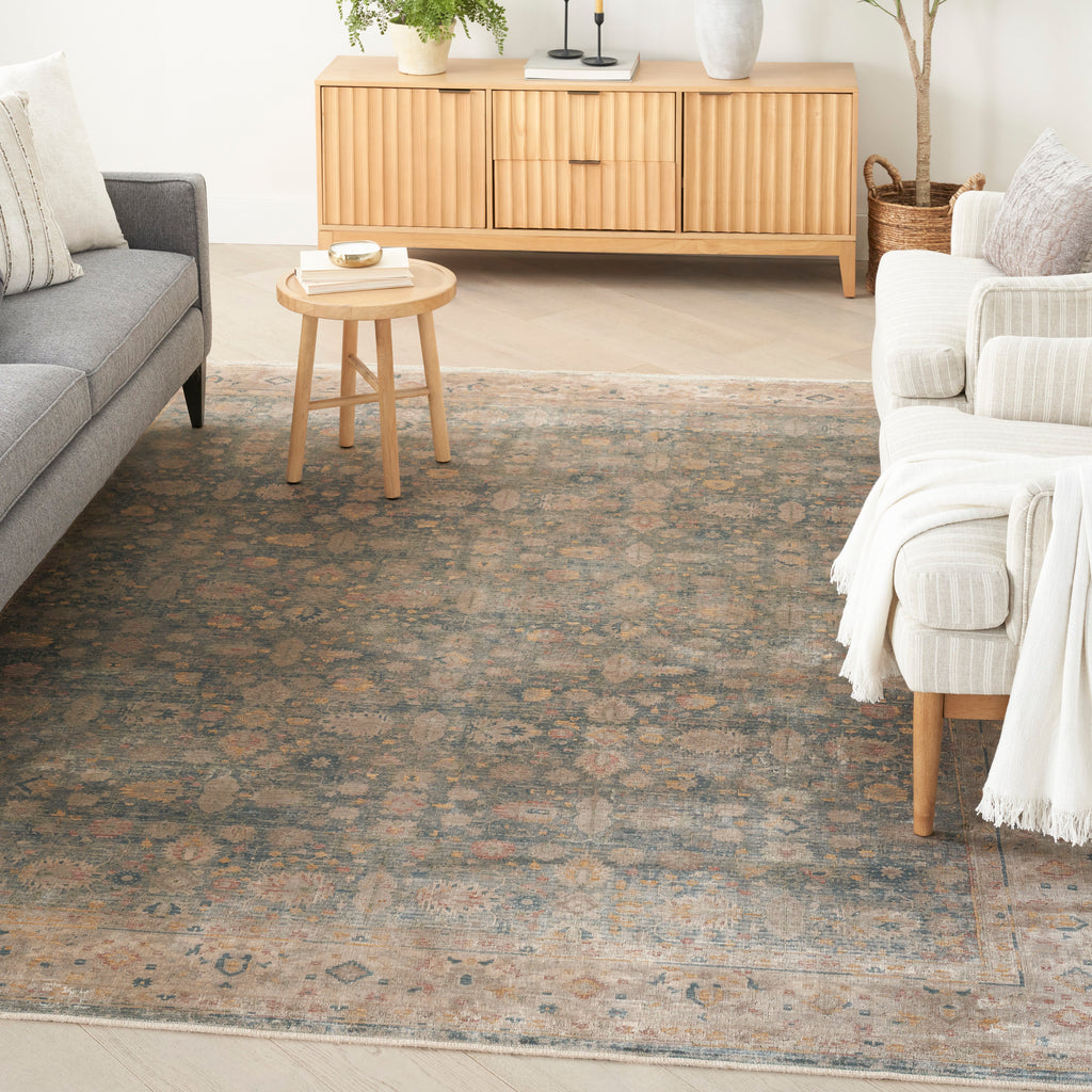 nourison luxurious lrs03 ivory blue rug