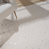 nourison cozy shimmer csh01 ivory silver rug