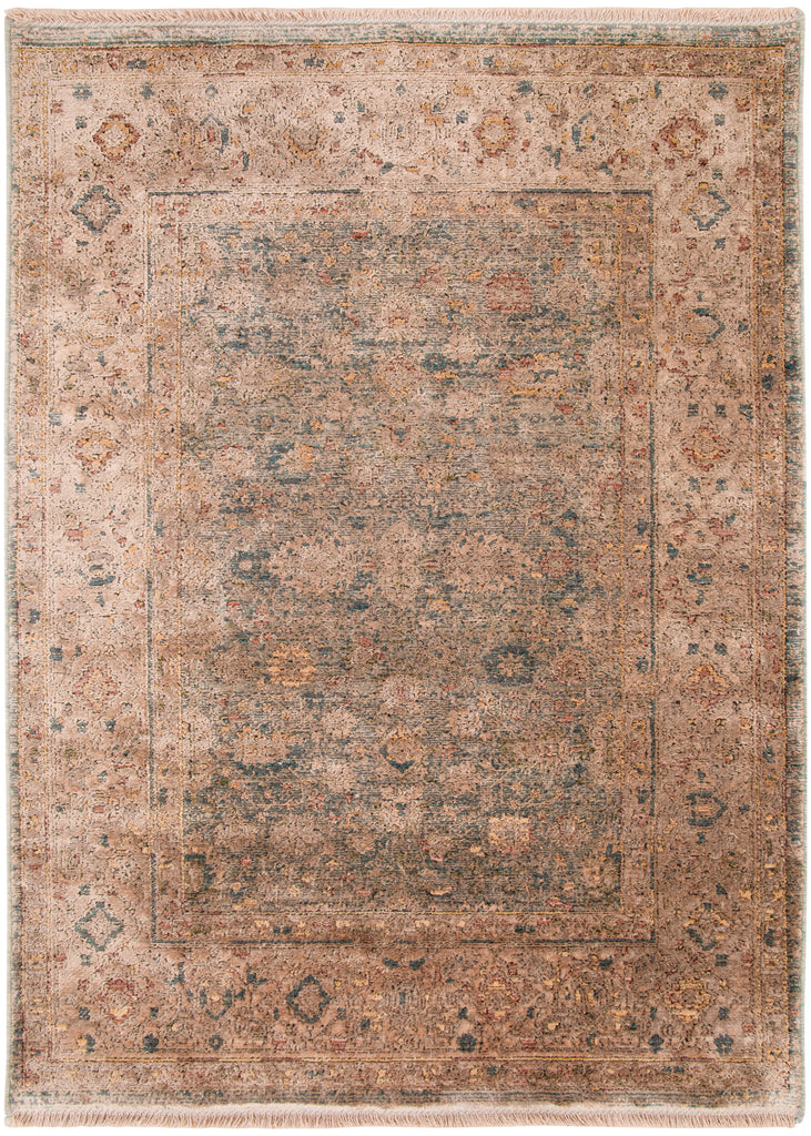 nourison luxurious lrs03 ivory blue rug
