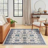 nourison nourison essentials nre05 ivory blue rug