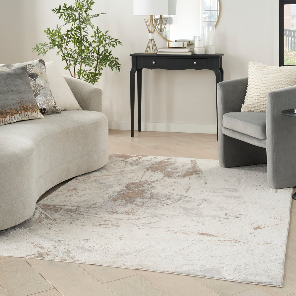 nourison desire dsr04 cream grey rug