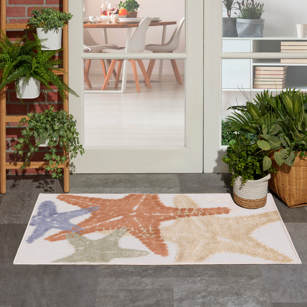 nourison aloha alh28 ivory multicolor rug