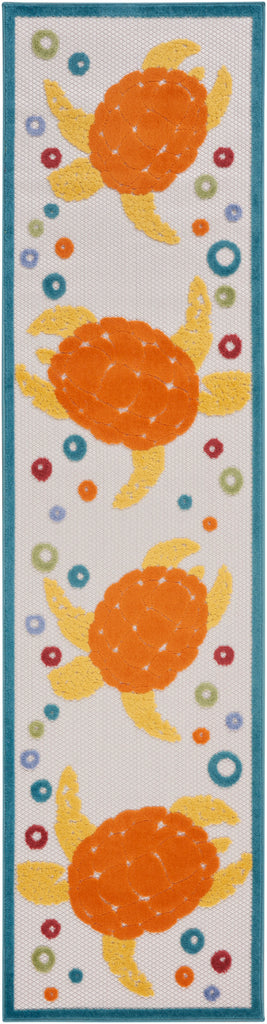 nourison aloha alh27 teal multi rug