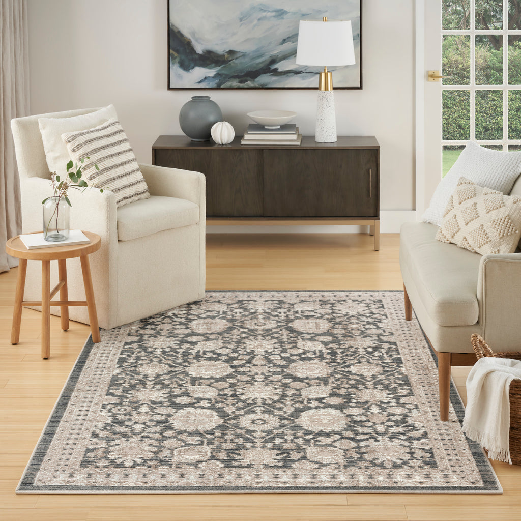 nourison eco cycle ecy02 charcoal rug