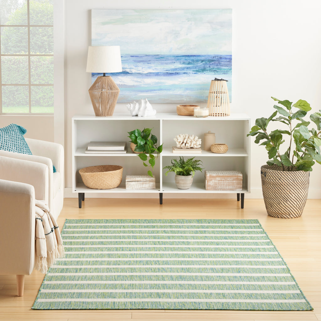 nourison positano pos03 blue green ivory rug