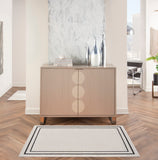 nourison nourison essentials nre02 ivory black rug