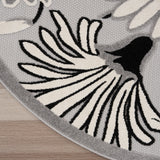 nourison aloha alh33 black white rug