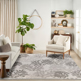 nourison garden oasis goa05 grey rug