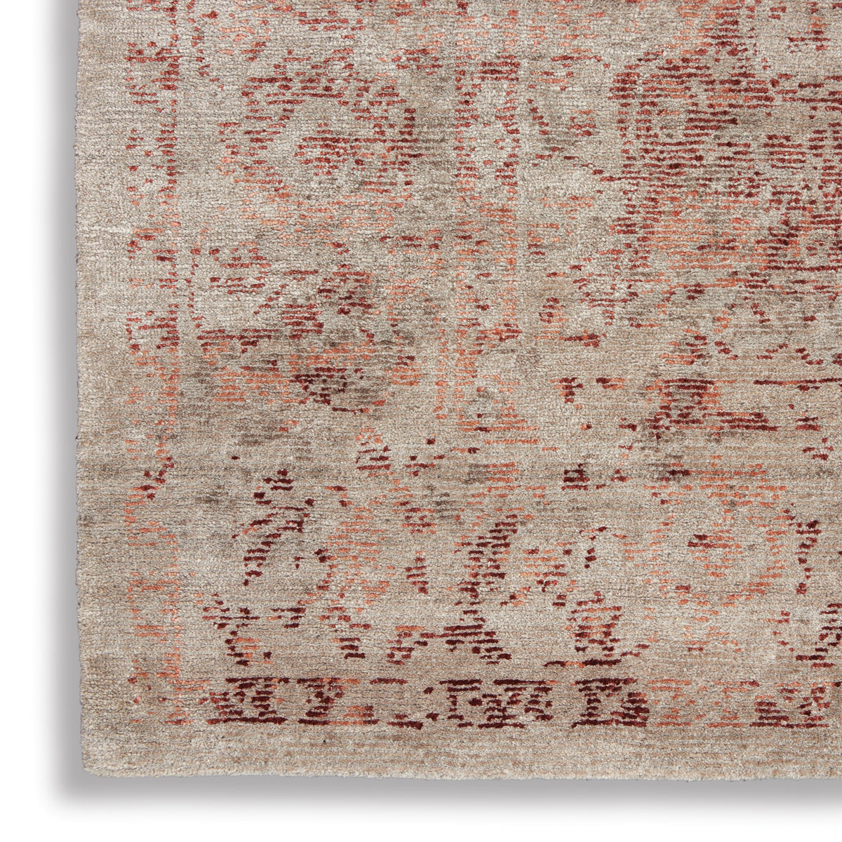 nourison lucent lcn07 silver red rug