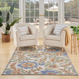 nourison aloha alh17 ivory blue rug