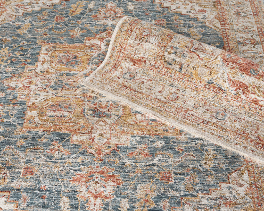 nourison sahar shr06 ivory blue rug