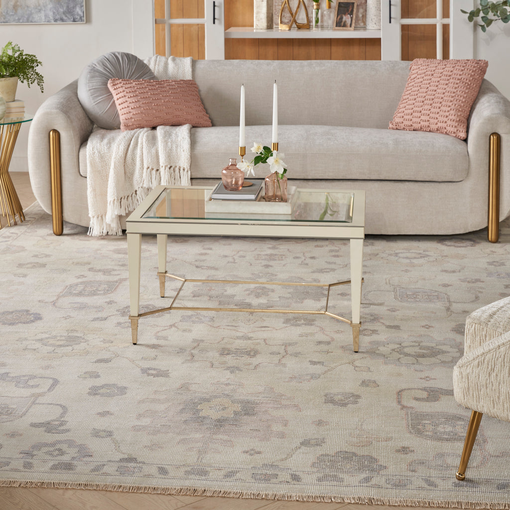 nourison aldora ald14 ivory grey rug