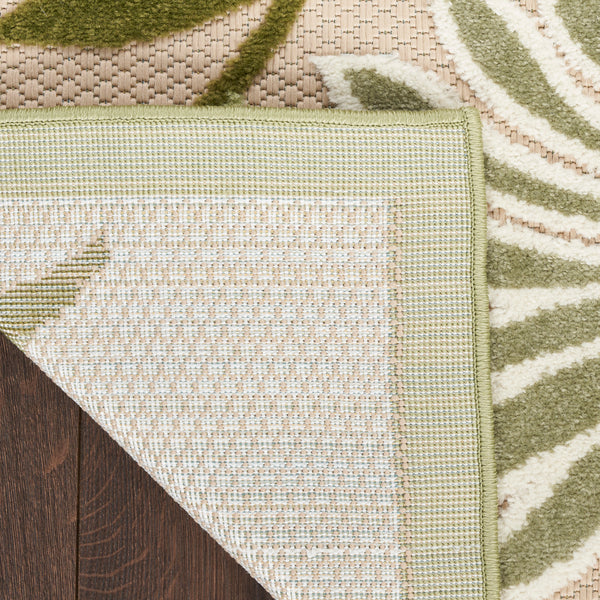 nourison aloha alh33 ivory green rug