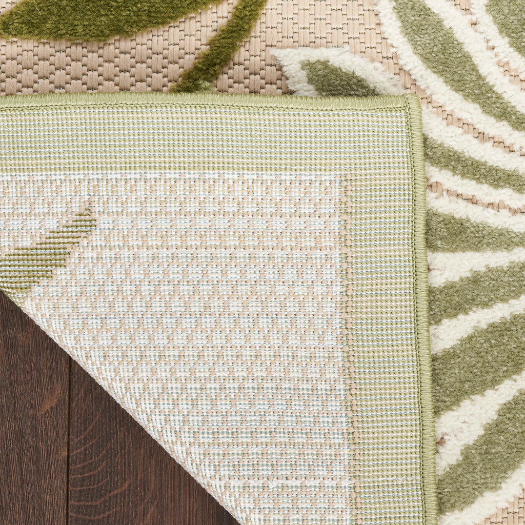 nourison aloha alh33 ivory green rug