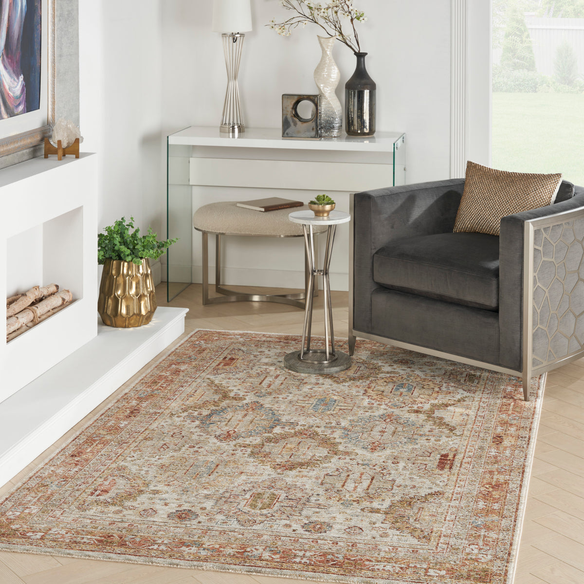 nourison sahar shr01 ivory multicolor rug