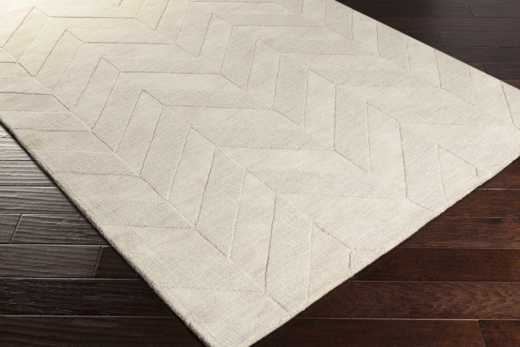 Hauteloom Normalville NORMA Beige Loom Knotted Wool Rug