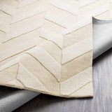 Hauteloom Normalville NORMA Beige Loom Knotted Wool Rug