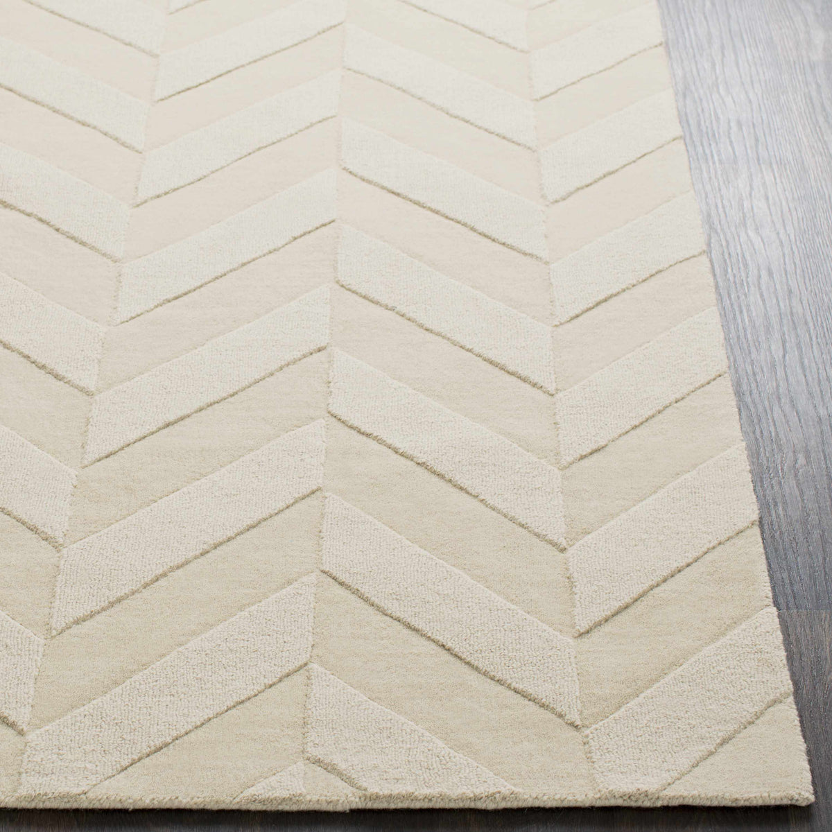 Hauteloom Normalville NORMA Beige Loom Knotted Wool Rug