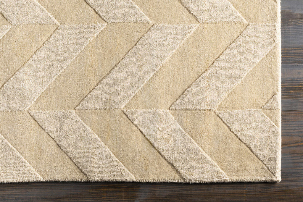 Hauteloom Normalville NORMA Beige Loom Knotted Wool Rug
