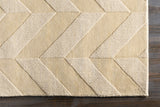 Hauteloom Normalville NORMA Beige Loom Knotted Wool Rug