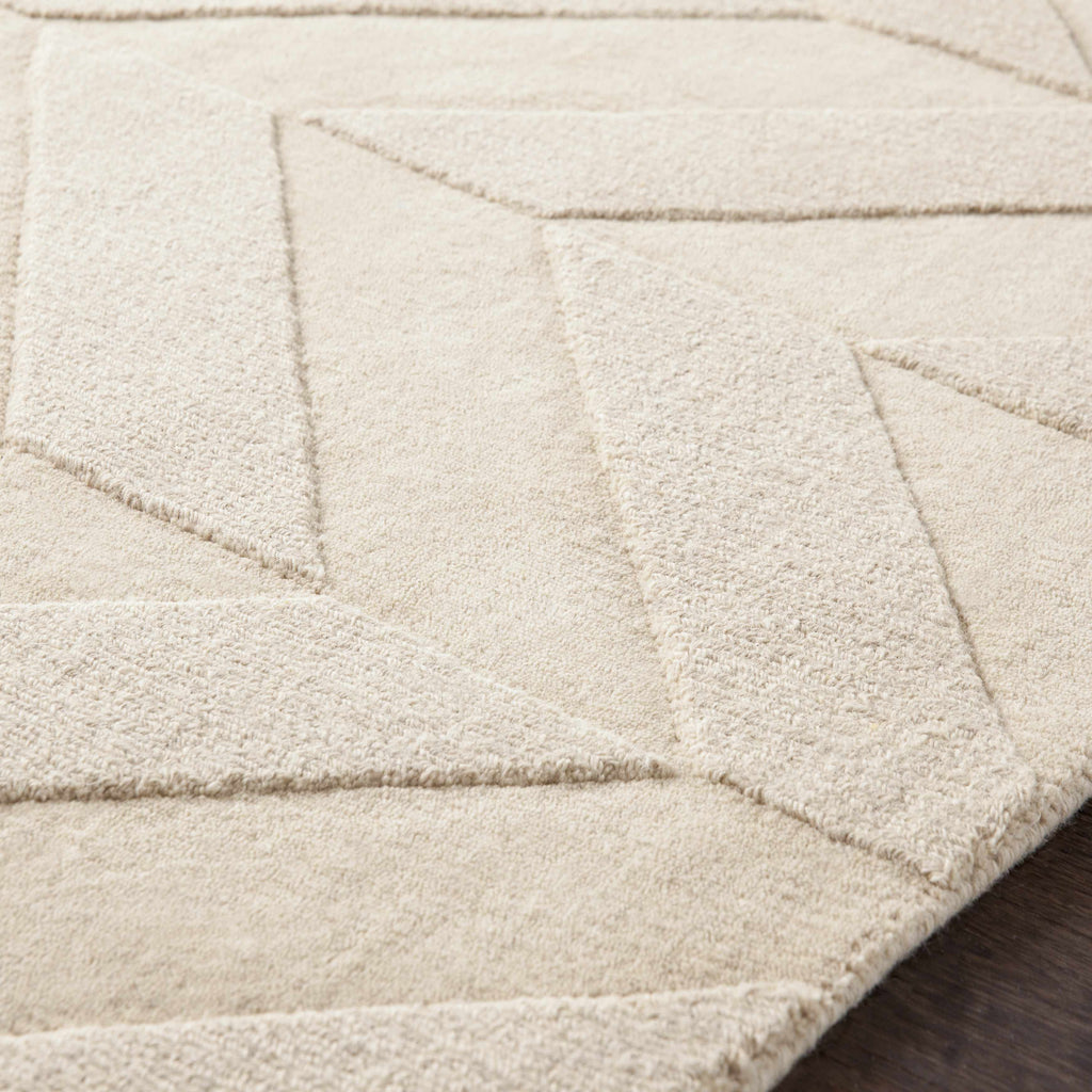 Hauteloom Normalville NORMA Beige Loom Knotted Wool Rug