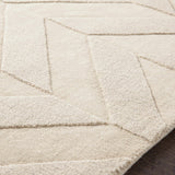 Hauteloom Normalville NORMA Beige Loom Knotted Wool Rug