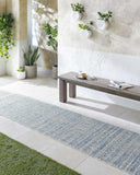 Hauteloom Novato NOV Blue Machine Made Polypropylene Rug