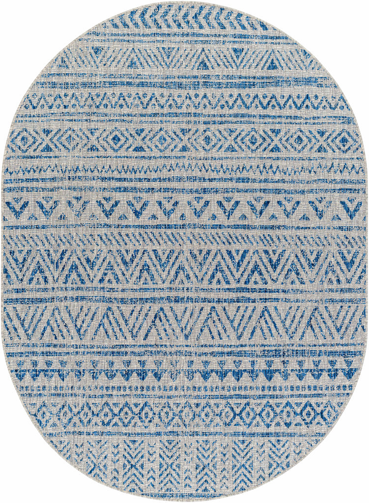Hauteloom Novato NOV Blue Machine Made Polypropylene Rug