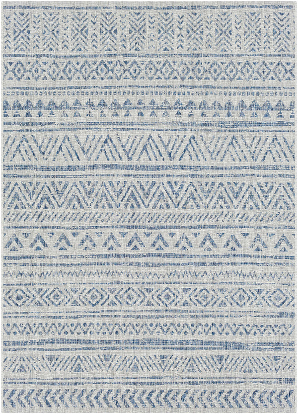 Hauteloom Novato NOV Blue Machine Made Polypropylene Rug