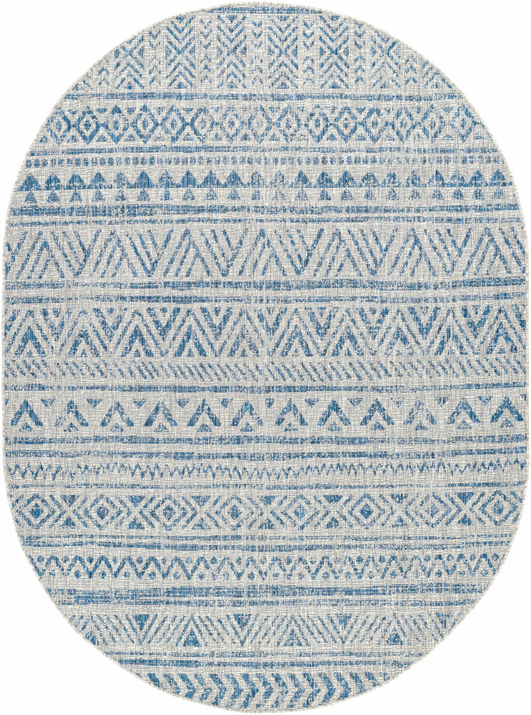 Hauteloom Novato NOV Blue Machine Made Polypropylene Rug