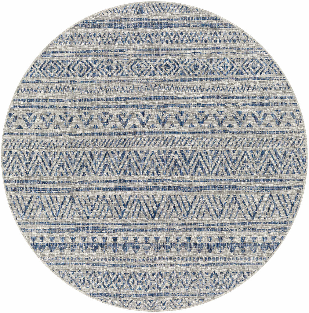 Hauteloom Novato NOV Blue Machine Made Polypropylene Rug