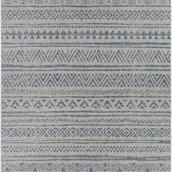 Hauteloom Novato NOV Blue Machine Made Polypropylene Rug