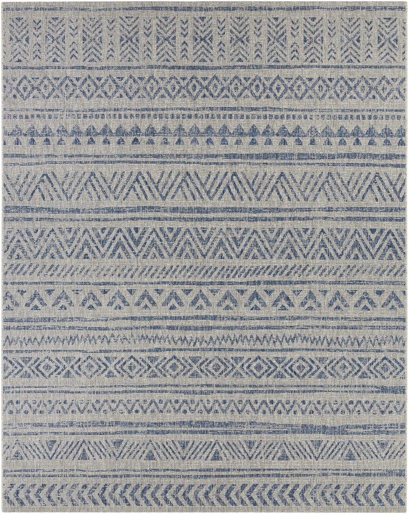 Hauteloom Novato NOV Blue Machine Made Polypropylene Rug