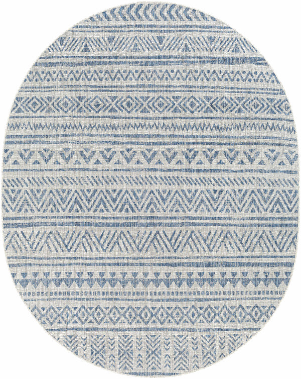 Hauteloom Novato NOV Blue Machine Made Polypropylene Rug