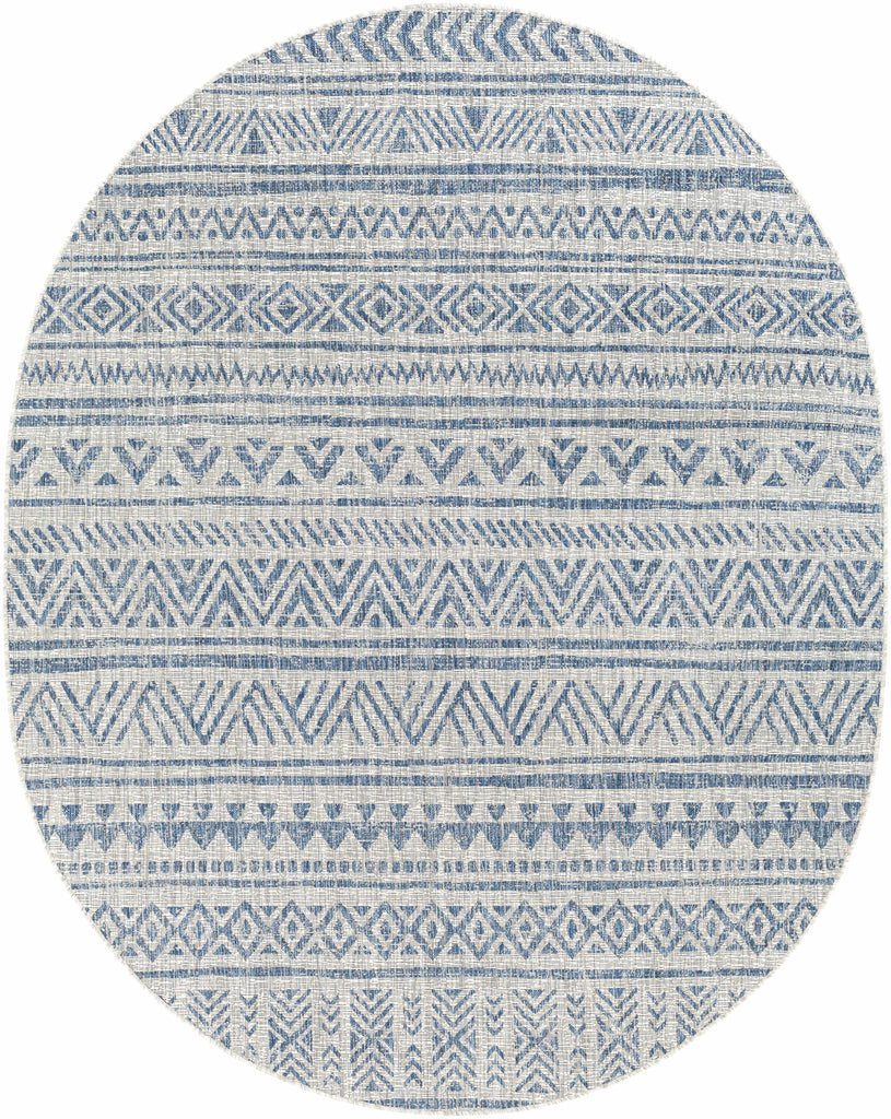 Hauteloom Novato NOV Blue Machine Made Polypropylene Rug