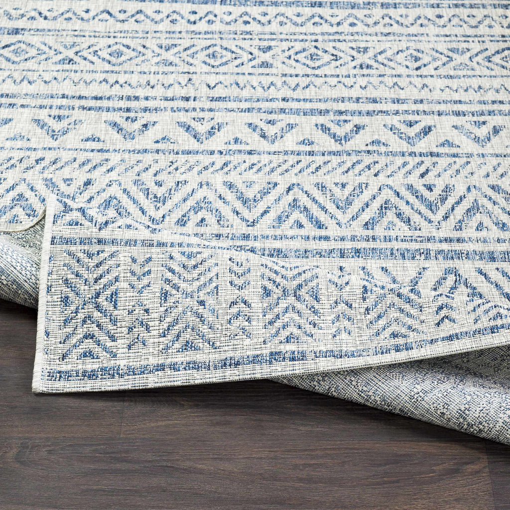 Hauteloom Novato NOV Blue Machine Made Polypropylene Rug