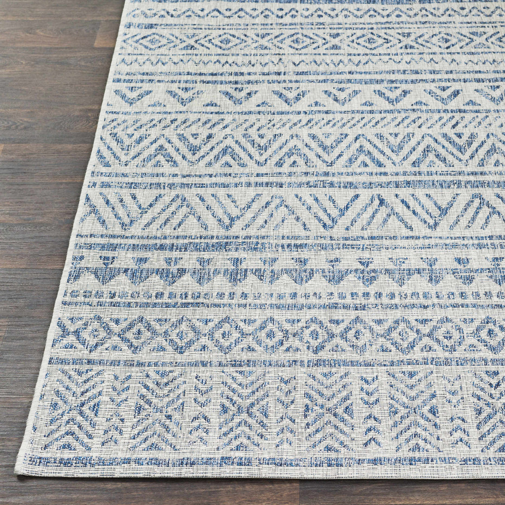 Hauteloom Novato NOV Blue Machine Made Polypropylene Rug