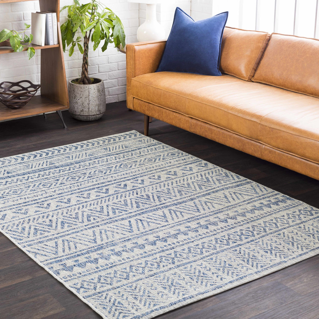 Hauteloom Novato NOV Blue Machine Made Polypropylene Rug