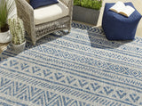 Hauteloom Novato NOV Blue Machine Made Polypropylene Rug
