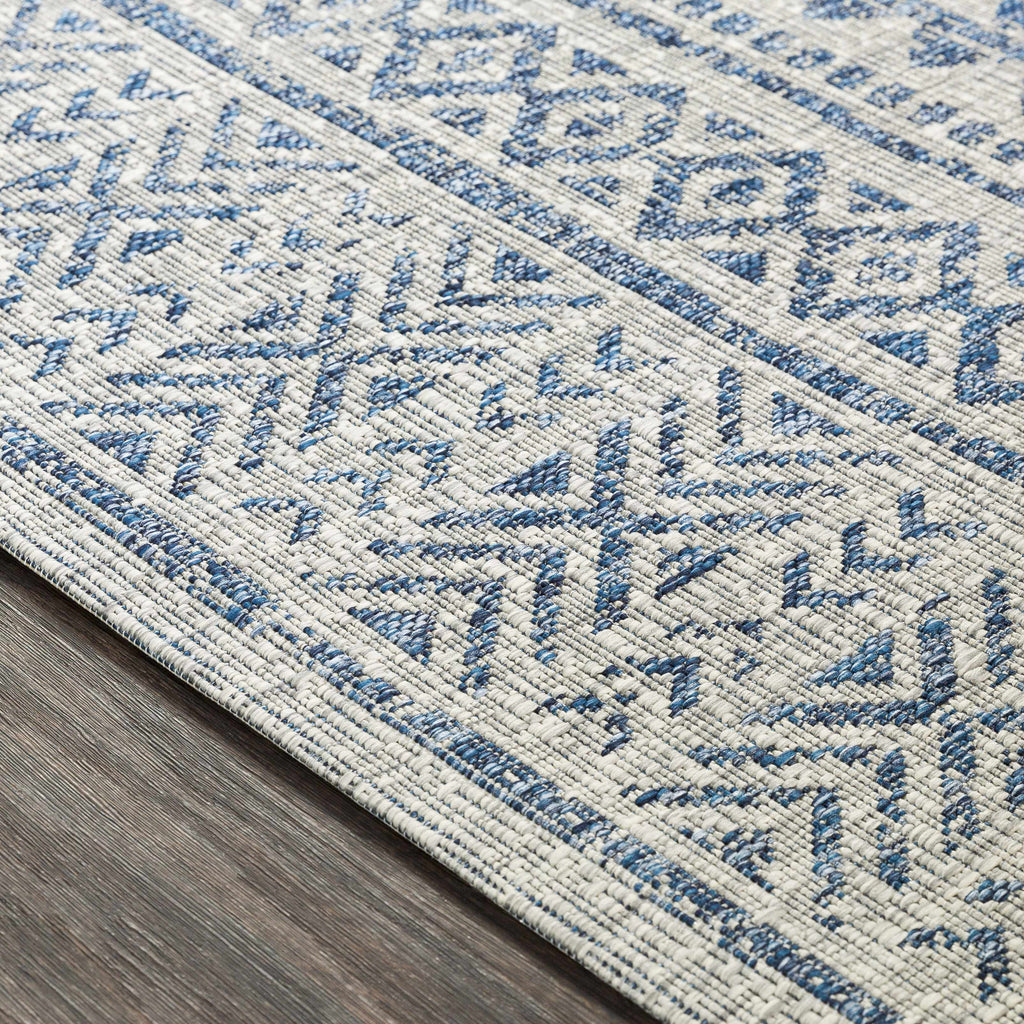 Hauteloom Novato NOV Blue Machine Made Polypropylene Rug