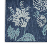 nourison garden oasis goa03 navy rug