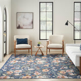 nourison nourison washables nwb01 navy multicolor rug