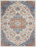 nourison elation etn09 ivory blue rug